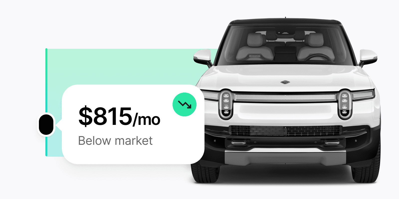 Electric truck on gradient backdrop